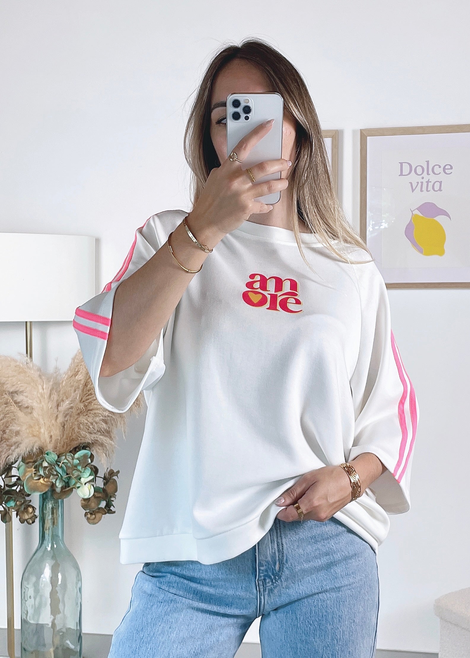 T-shirt Amore - Blanc