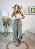 Pantalon Ornella - rayé kaki