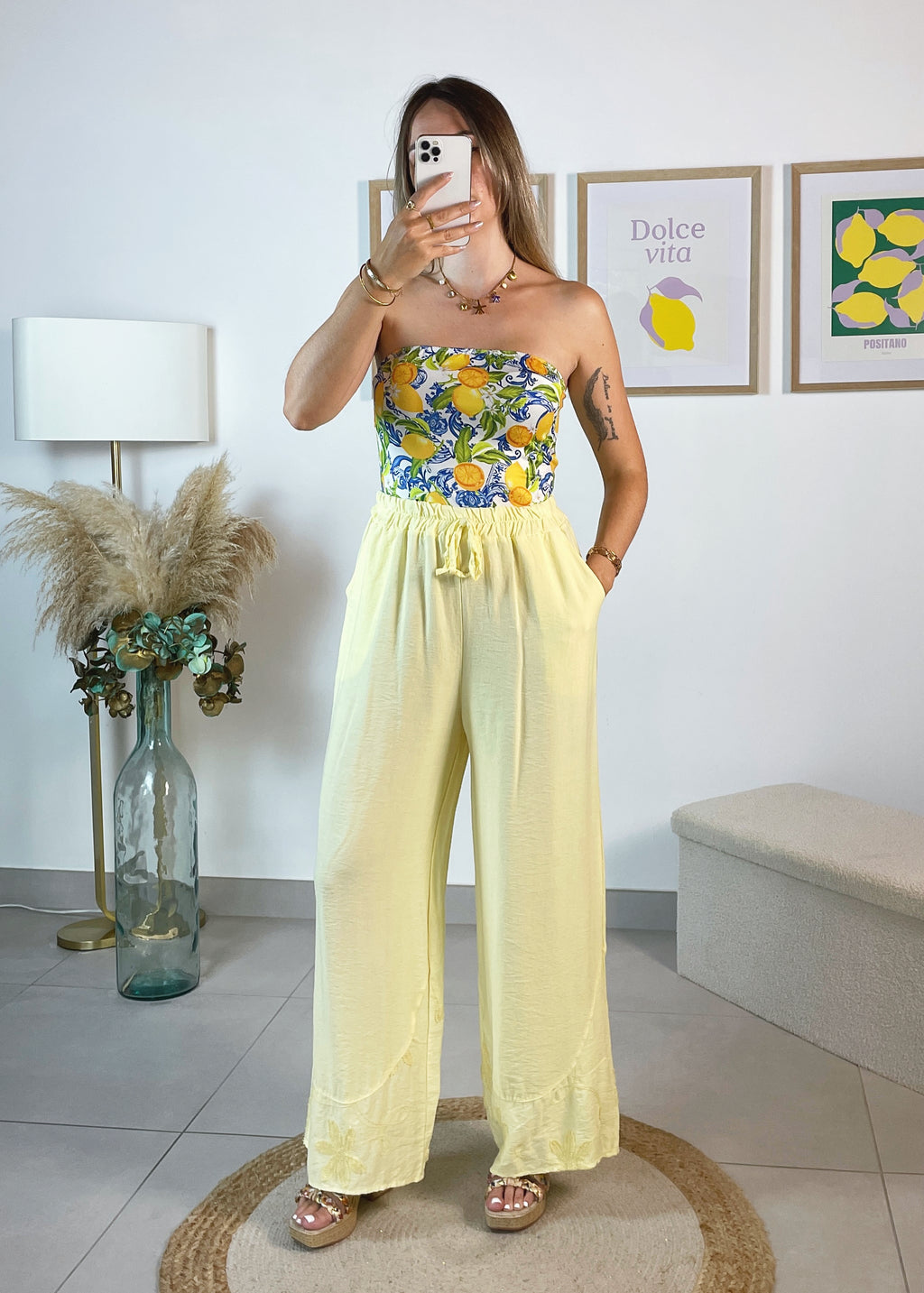 Pantalon Palm - Jaune Clair
