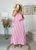 Robe Dolly - rose à rayures